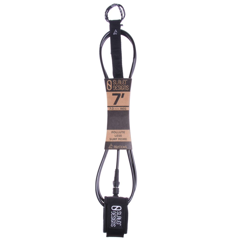Firewire Slater Designs Regular Leash-7' x 7.0mm-Black/Black