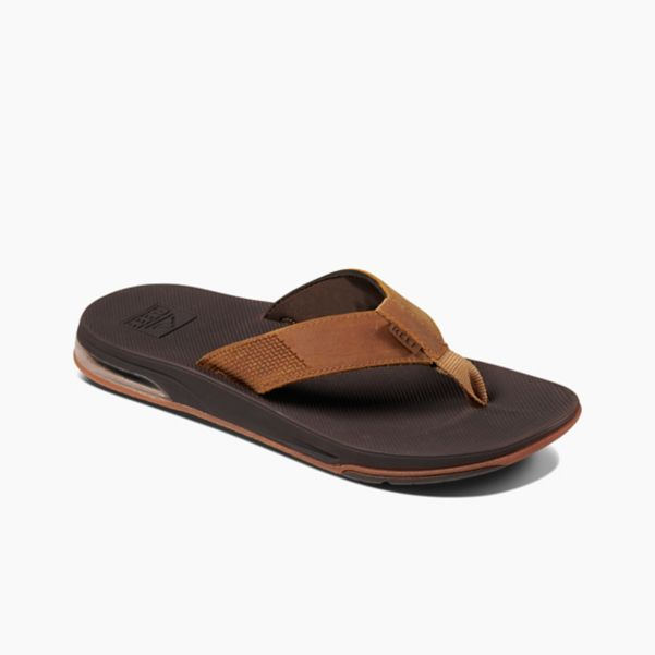 Reef Leather Fanning Low Sandal-Brown