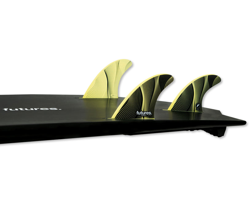 Futures P3 Honeycomb Tri Fin Set-Yellow-X-Small