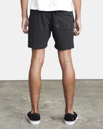 RVCA Escape Elastic Shorts-Black