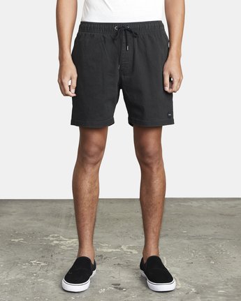 RVCA Escape Elastic Shorts-Black
