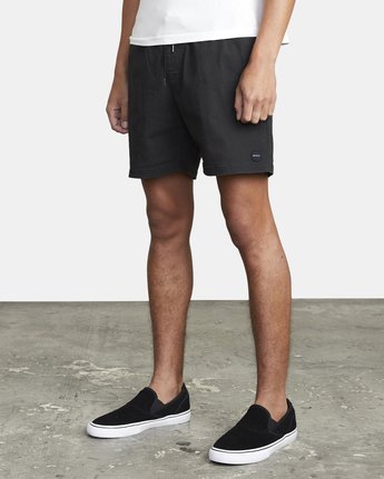 RVCA Escape Elastic Shorts-Black