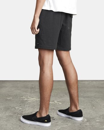 RVCA Escape Elastic Shorts-Black