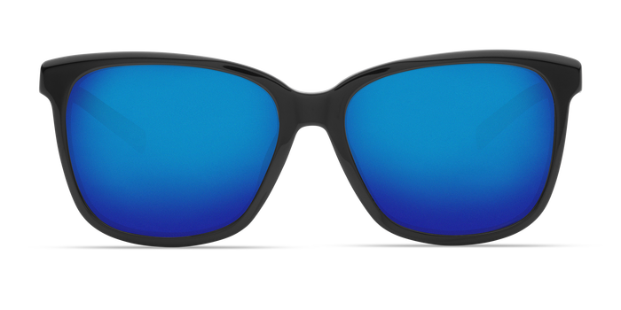 Costa May Sunglasses-Shiny Black/Blue Mirror 580G