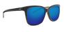 Costa May Sunglasses-Shiny Black/Blue Mirror 580G
