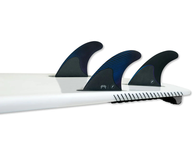 Futures Mayhem Honeycomb/Carbon Tri Fin Set-Blue/Violet-Large