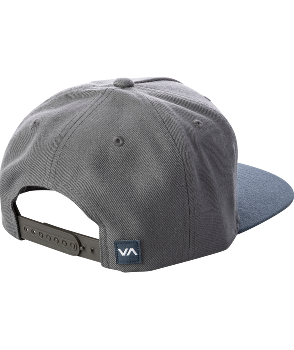 RVCA Commonwealth Snapback Hat-Grey Blue