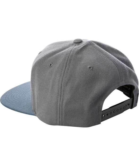 RVCA Commonwealth Snapback Hat-Grey Blue