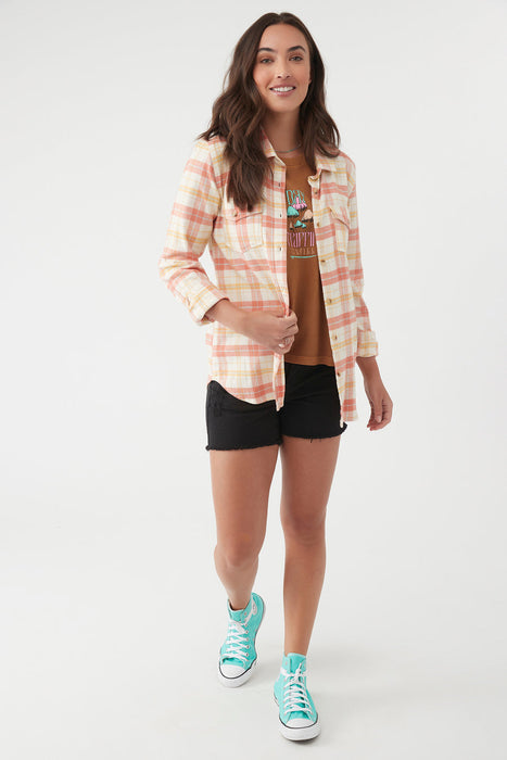 O'Neill Nash Flannel L/S Shirt-Mango