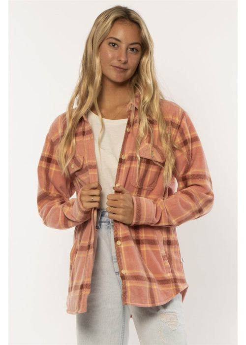 Sisstr Nights Woven Fleece L/S Shirt-Rose Water