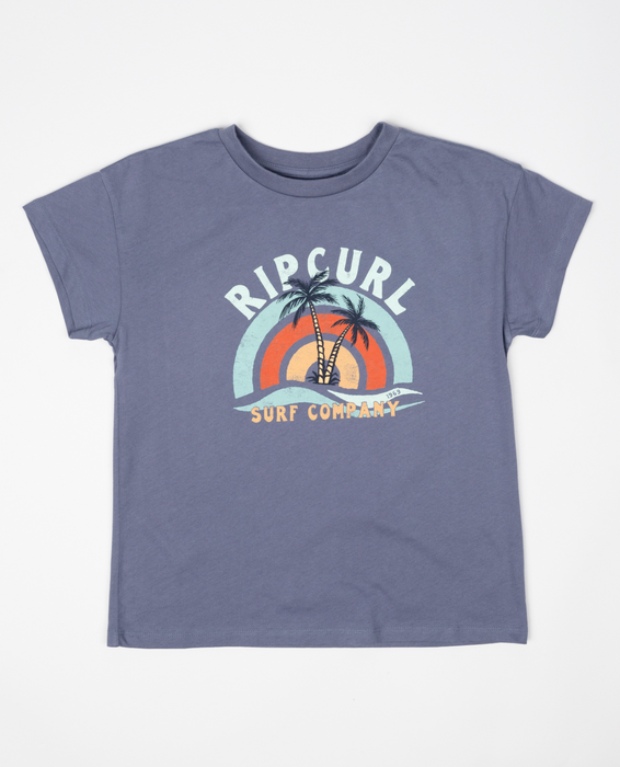 Rip Curl Sunny Paradise Crop Tee-Dark Blue