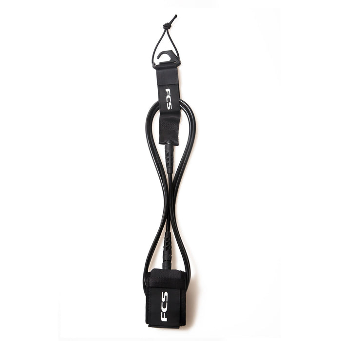 FCS Longboard Ankle Leash-10' x 7mm-Black