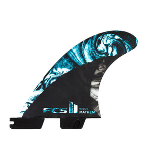 FCS MB PC Carbon Tri Fin Set-Blue-Medium