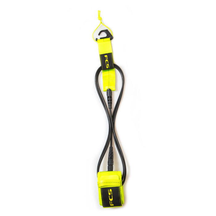 FCS Regular Essential Leash-7' x 7mm-Fluro Green