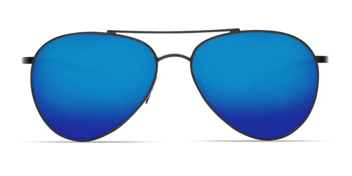 Costa Piper Sunglasses-Shiny Black/Blue Mirror 580G