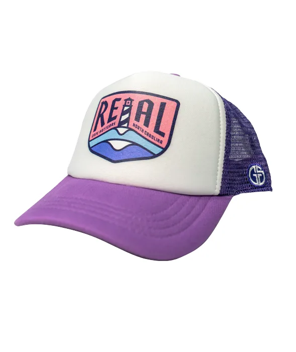 REAL Lighthouse Hat-Lavender/White