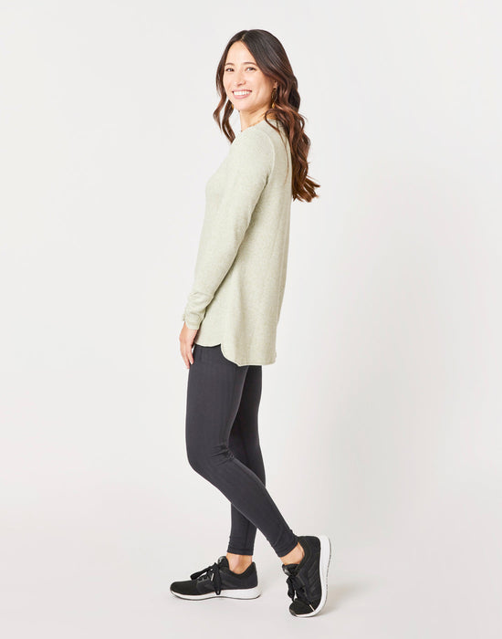 Carve Designs Chelsea L/S Shirt-Olive Heather