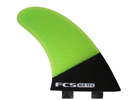 FCS PC MR TFX Twin + Stabilizer Fin Set-Green-X-Large
