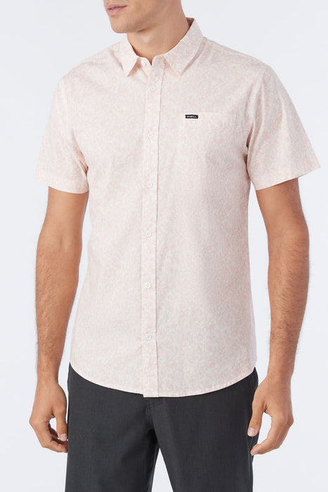 O'Neill Quiver Stretch Modern S/S Shirt-Pink Dust