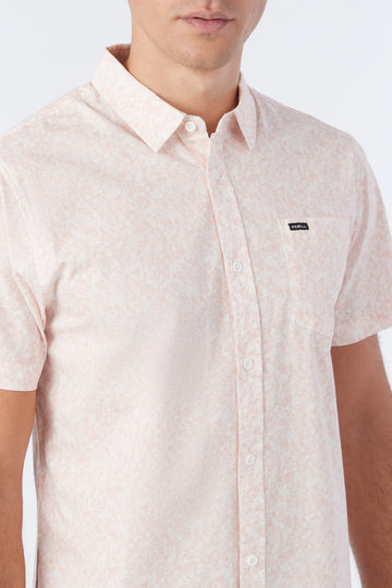 O'Neill Quiver Stretch Modern S/S Shirt-Pink Dust