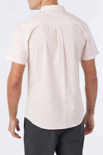 O'Neill Quiver Stretch Modern S/S Shirt-Pink Dust