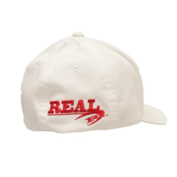 REAL Corp Flexfit Hat-White/Red