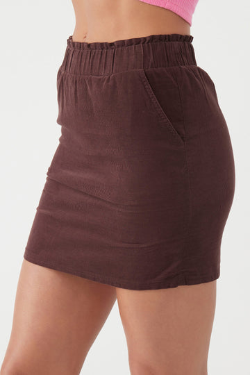 O'Neill Skye Cord Skirt-Nutmeg