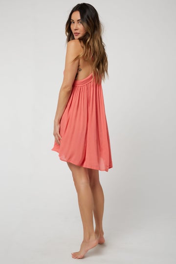 O'Neill Saltwater Solids Tank Dress-Tea Rose