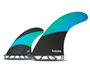 Futures Techflex 2+1 Fin Set-Blue/Green