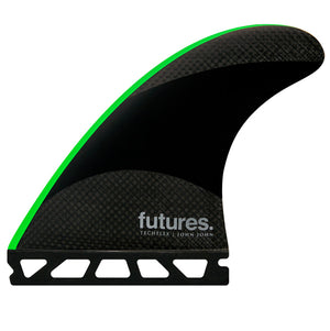 Futures John John 2 Techflex Tri Fin Set-Neon Green-Medium