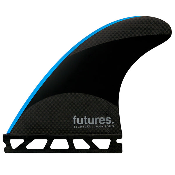 Futures John John 2 Techflex Tri Fin Set-Neon Blue-Small