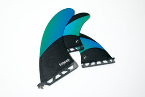 Futures Techflex 2+1 Fin Set-Blue/Green