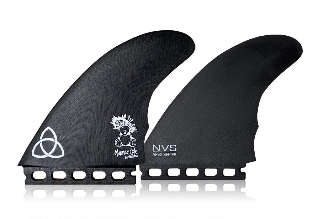 NVS Maurice Cole Reverse Vee Futures Twin Fin Set-Black