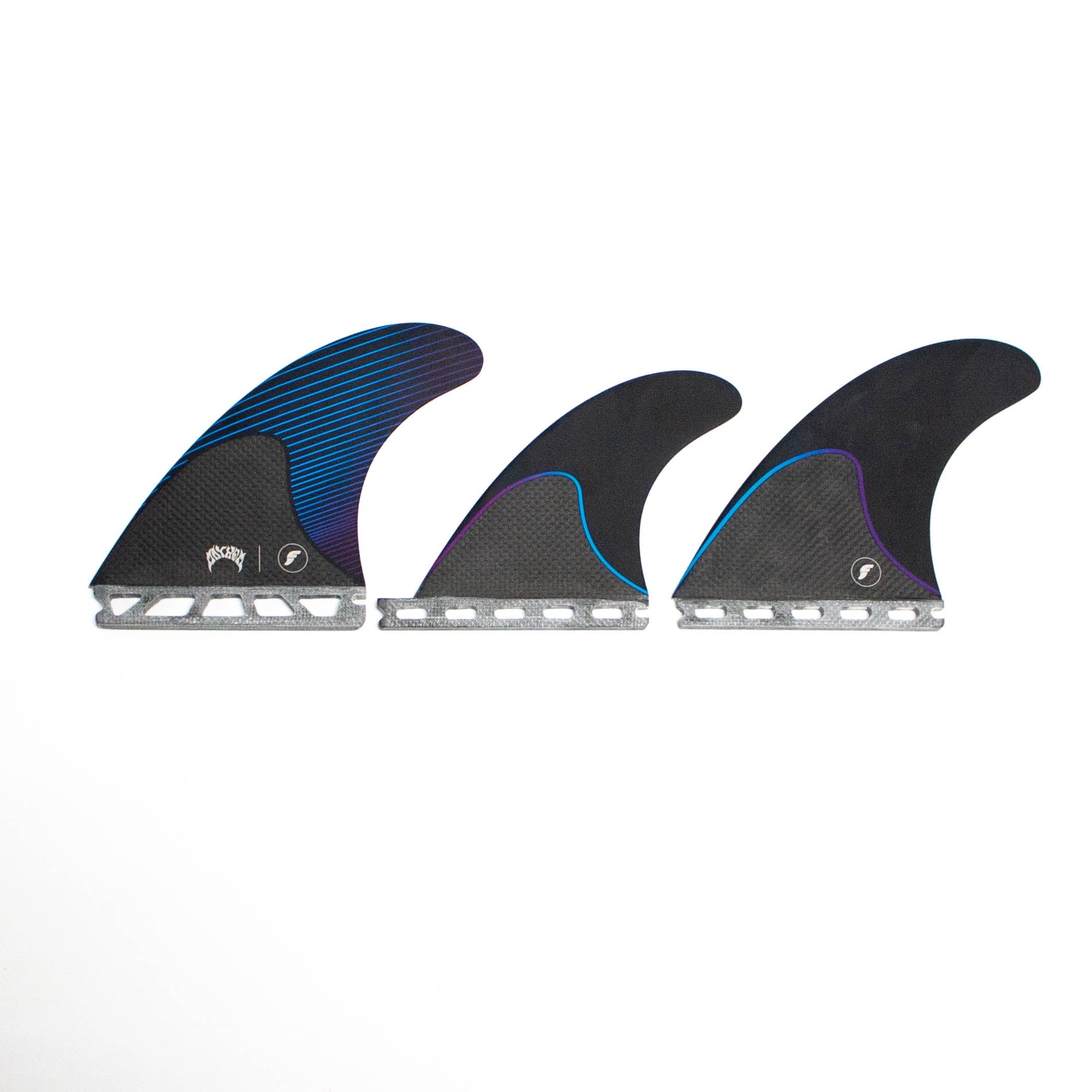 Futures Mayhem Honeycomb/Carbon Tri/Quad Fin Set-Blue-Large – REAL