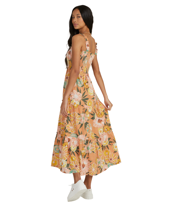 Roxy Sunnier Shores Dress-Toasted Nut