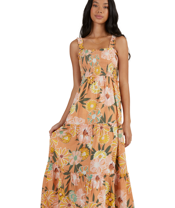 Roxy Sunnier Shores Dress-Toasted Nut