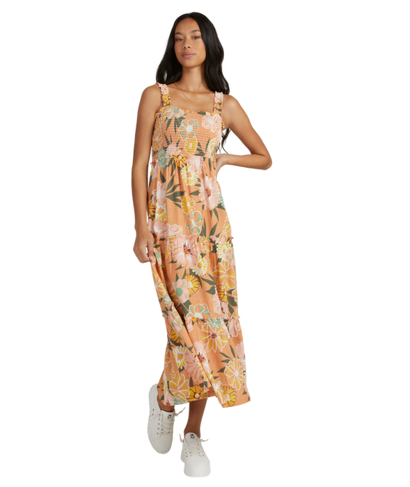 Roxy Sunnier Shores Dress-Toasted Nut