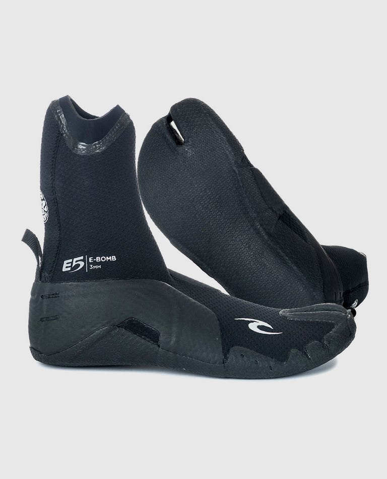 Rip Curl E-Bomb 3mm Split Toe Booties-Black