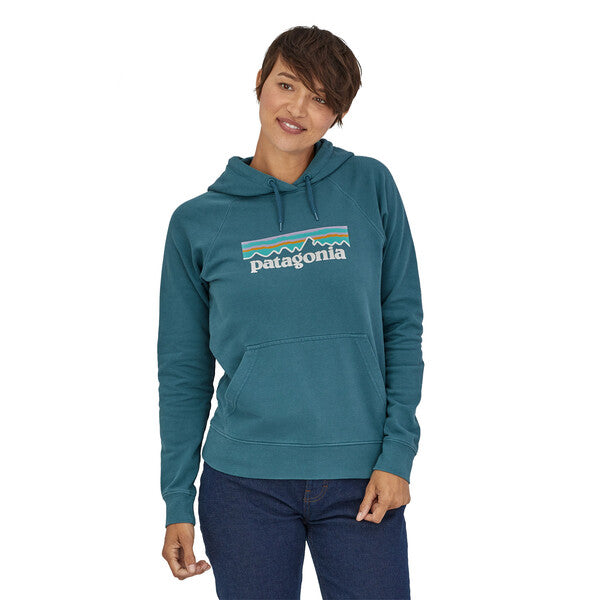 Patagonia W's Pastel P-6 Logo Organic Sweatshirt-Abalone Blue