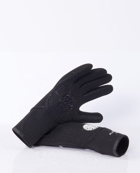 Rip Curl Flashbomb 5/3 5 Finger Gloves-Black
