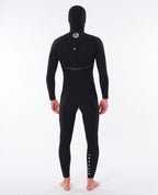 Rip Curl E Bomb 4/3 Zip Free Hooded Wetsuit-Black